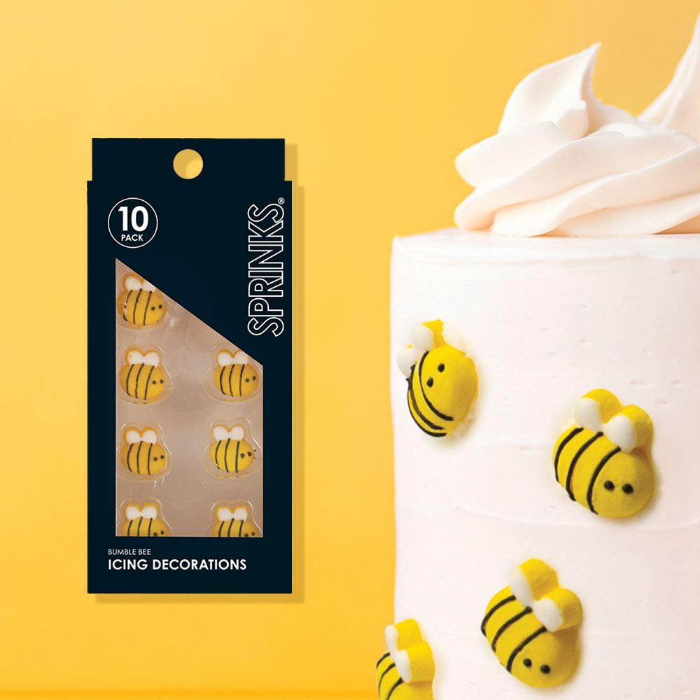 Edible Icing Decorations Bumble Bees Pk/10