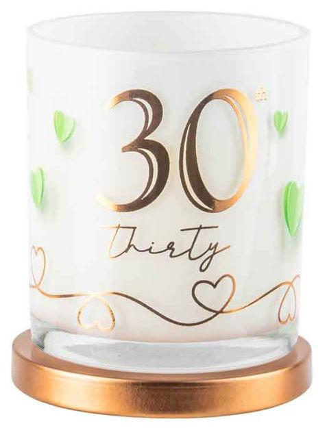 Gift Candle 30th Thirty Birthday Vanilla Scent Deluxe