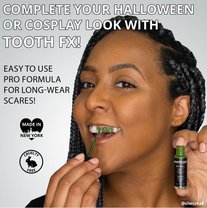Tooth/Teeth Paint Fx Spinach Green 4ml Special Effects Mehron Brand Deluxe