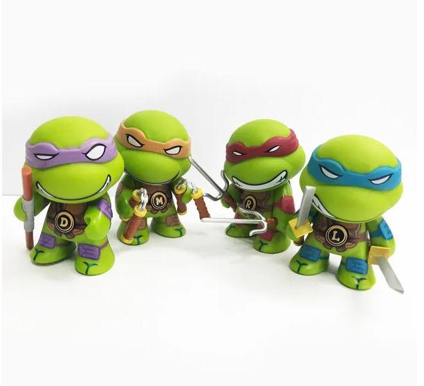 Teenage Mutant Ninja Turtles Cake Toppers/Figurines Plastic Pk/4