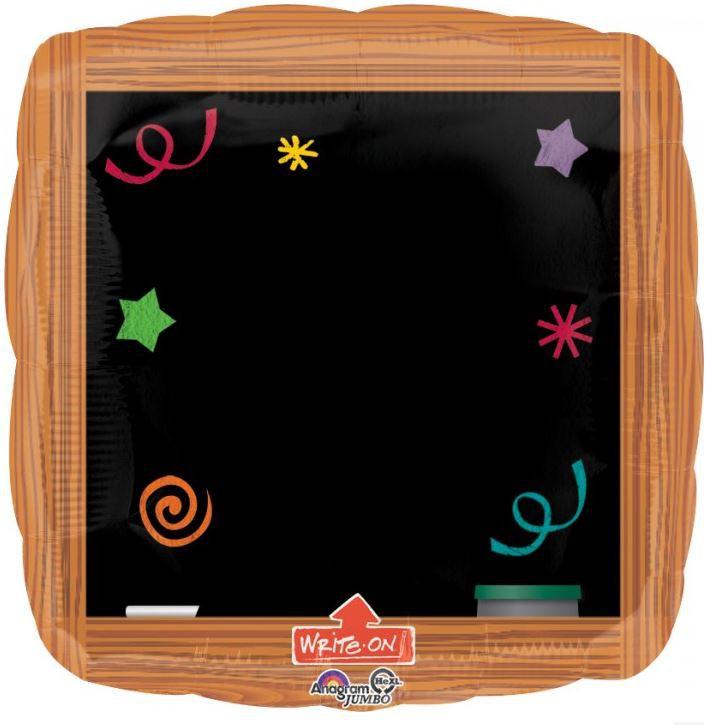 Balloon Foil Jumbo Shape Black Board Write On/Personalise/Customise 81cm