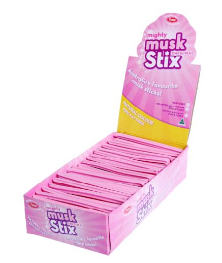 Confectionary Lollies Mighty Musk Stix Bulk Fyna