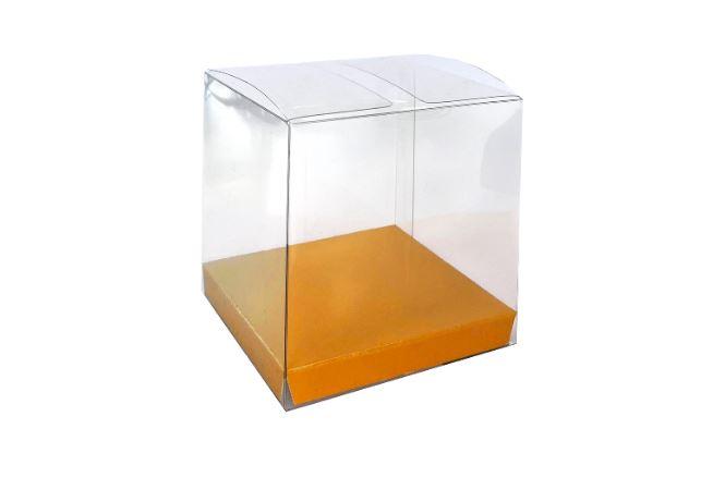 Favour Loot Gift Box Clear - Tangerine Orange Pk 10