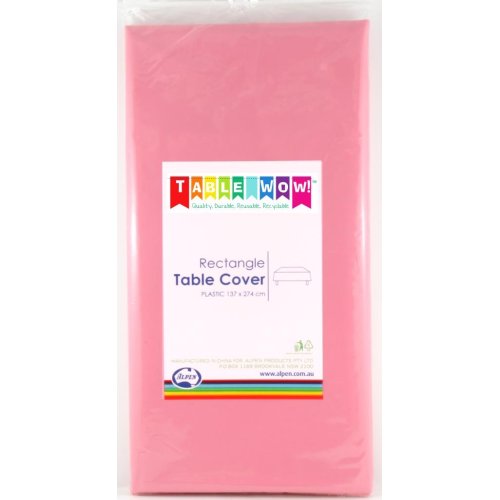 Tablecover/Cloth Plastic Rectangle Light Pink