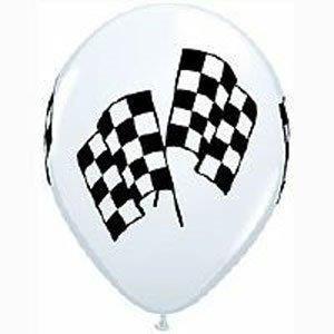 Latex Balloon 28cm Racing Flags Pk 10