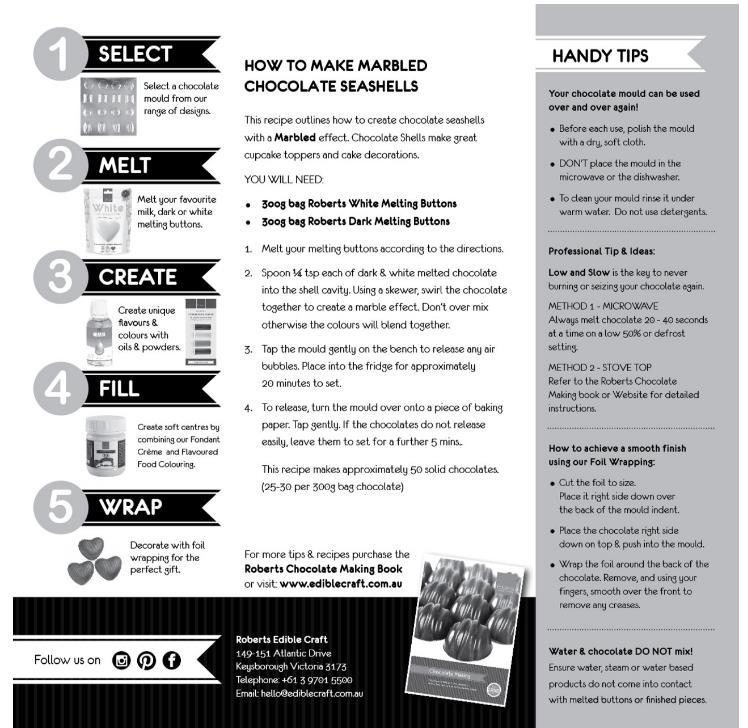 Chocolate Mould Assorted Sea Shells