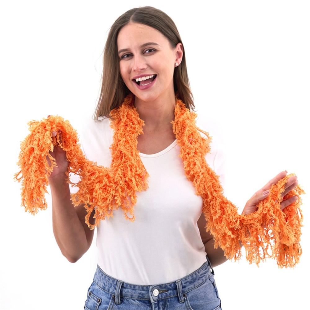 Orange Team Spirit Polyester (Not Feathers) Boa Budget