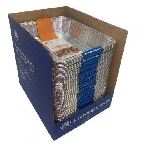 Foil Bbq Tray Large Pk/5 - 367x273x71mm