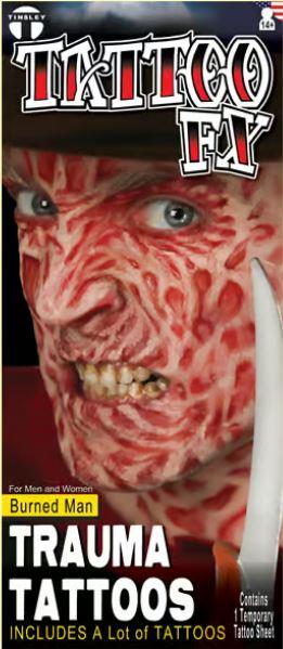 Temporary Tattoos Fx Torched Burn Trauma Kit Tinsley Brand Many Tattoos