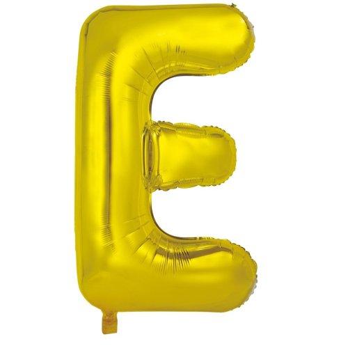 Balloon Foil Letter/Alphabet E Gold 86cm