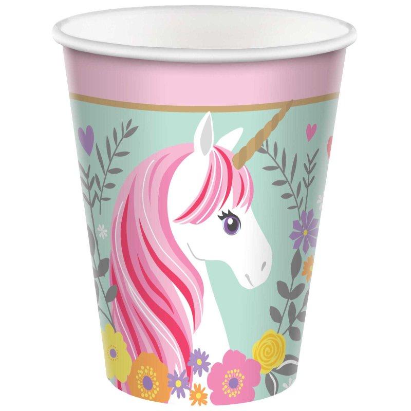 Magical Unicorn Cups HC 266ml Pk/8