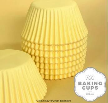 Baking Cupcake Paper Cases Pastel Yellow Pk/200