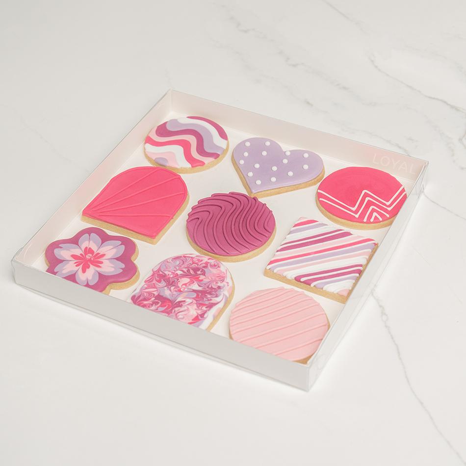 Biscuit Cookie/Bonbonnieres/Chocolate/Biscuit Box & Lid 25x25x2.5cm Each