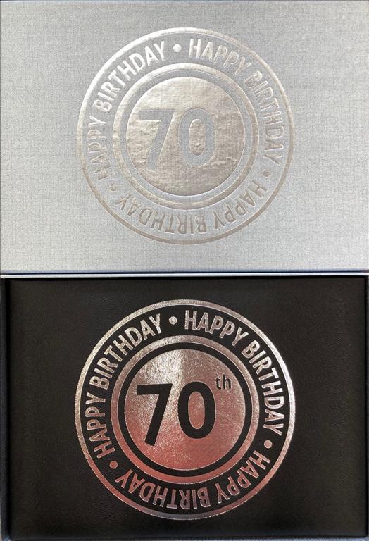 Guest Signature Book 70th Birthday Bold Assorted Colours