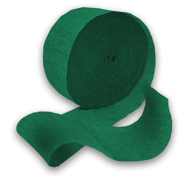 Crepe Streamer Festive/Dark Green 45mm X 24m