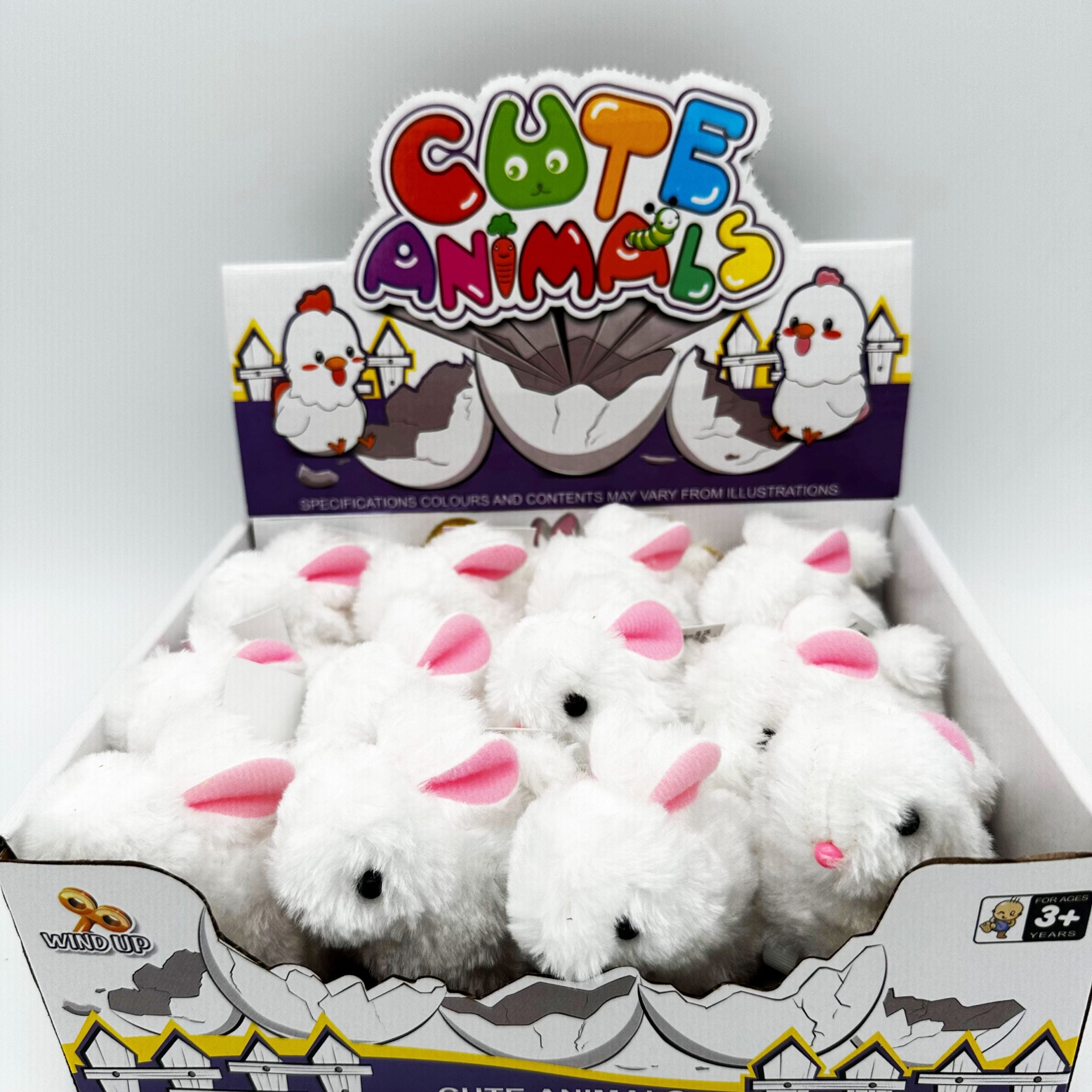 Toy Novelty Wind Up Plush Rabbit/Bunny Easter Each 8cm