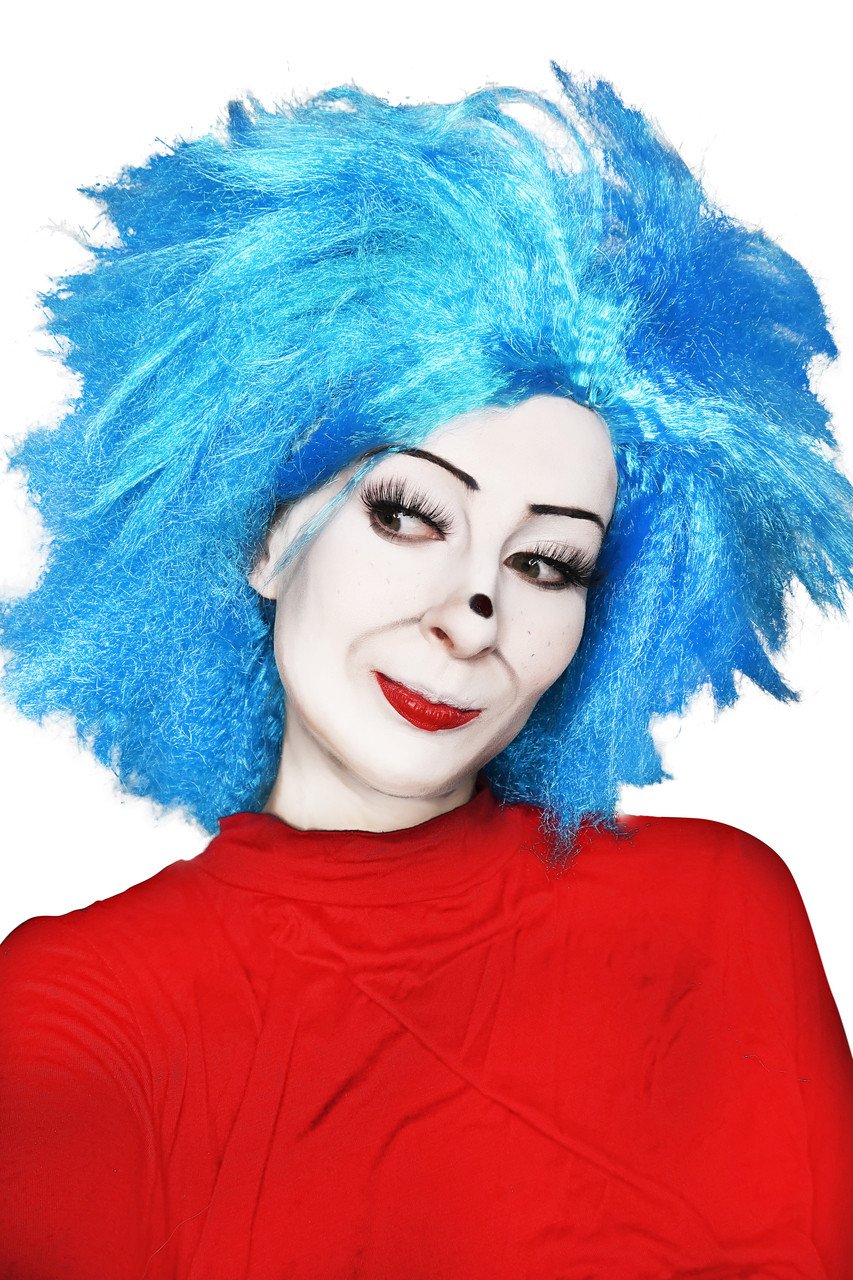 Wig Creepy Thing Blue Deluxe