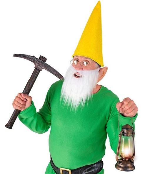 Gnome/Dwarf Costume Set Yellow (Hat Beard & Ears)