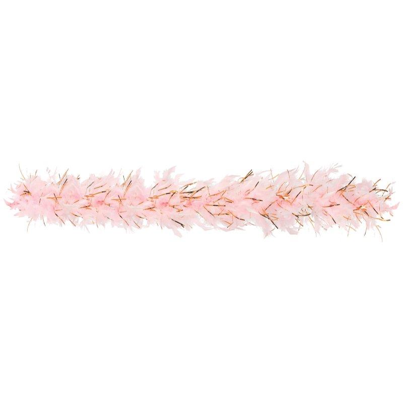 Feather Boa Blush Pink With Gold Foil Hens Night/Bride To Be 1.8m Long