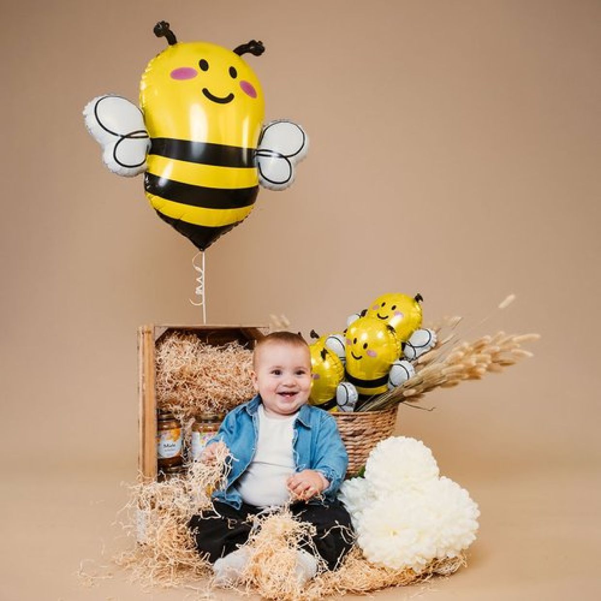 Balloon Foil Shape Happy Just Bee 61cm