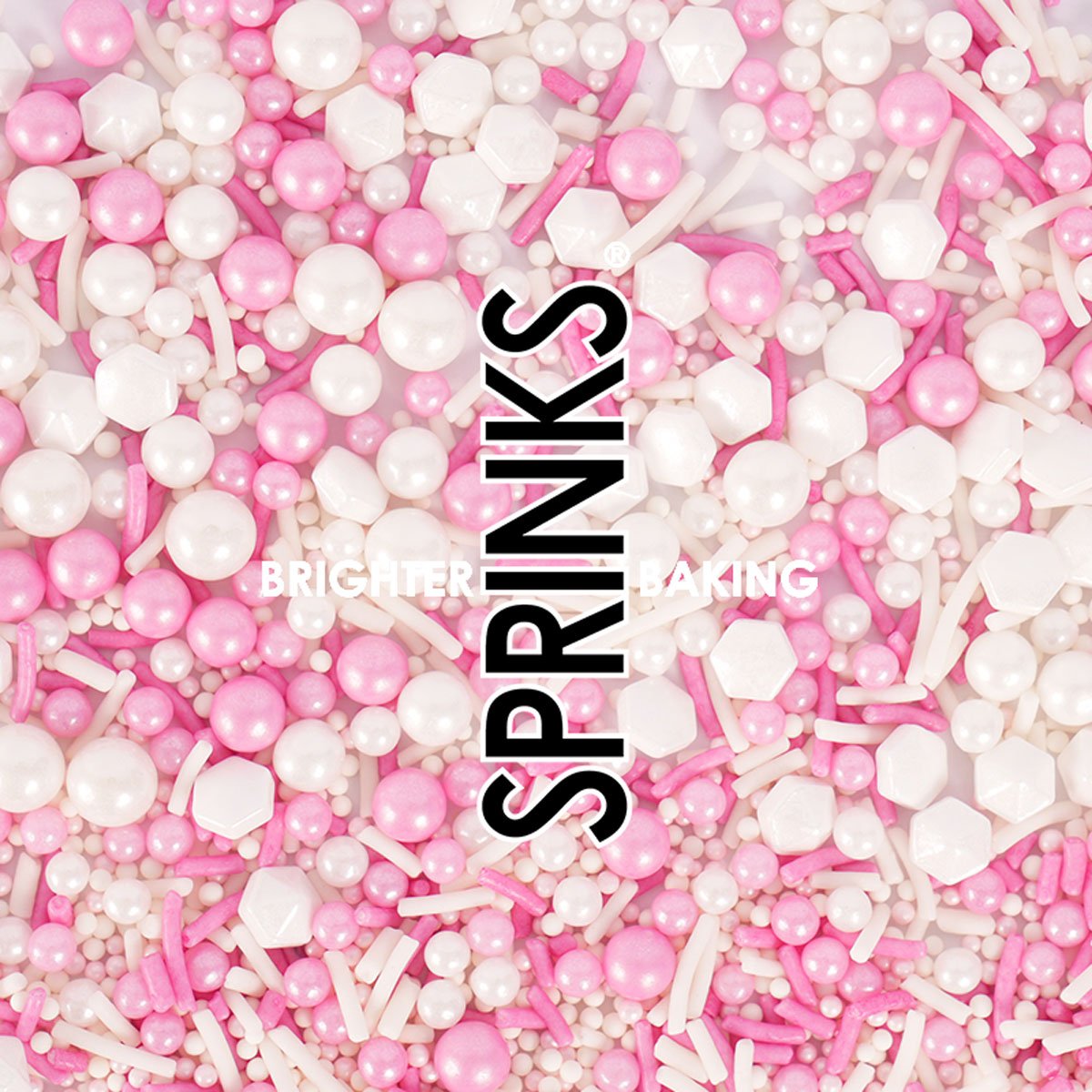 Edible Sprinkles Pastel Pink & White Girls Best Friend 75g
