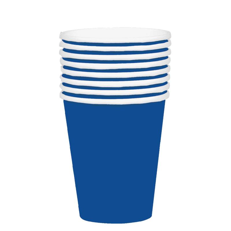 Cups Paper 354ml Pk/20 Bright Royal Blue FSC