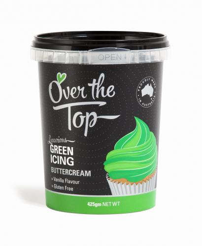 Buttercream Icing Green 425g Over The Top Cake Decorating