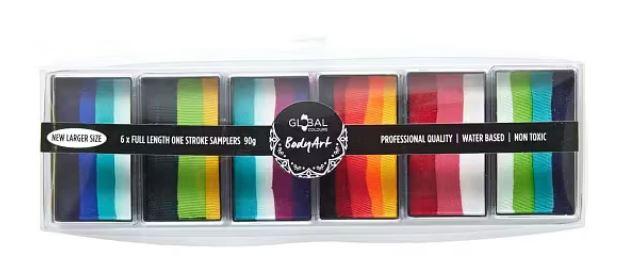 Face & Bodyart Paint Fun Stroke Rainbow Burst Kit Palette Professional