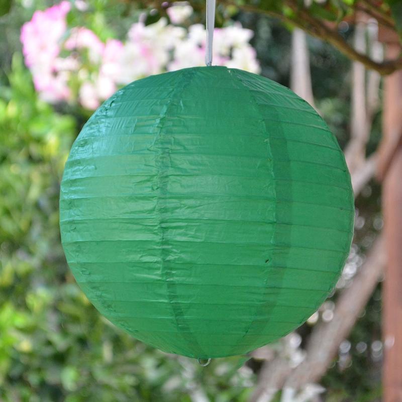 Lantern 20cm Emerald Green Round Paper - Discontinued Line Last Chance