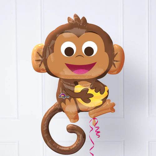 Balloon Foil Supershape Happy Monkey 91cm x 63cm Animal