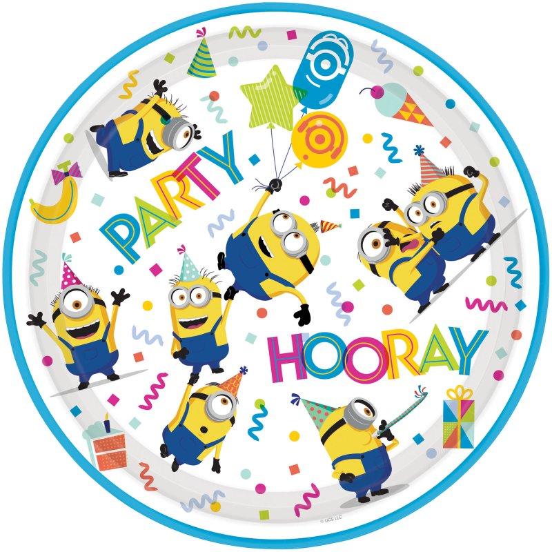 Despicable Me Minion Plate 23cm Pk/8 NPC