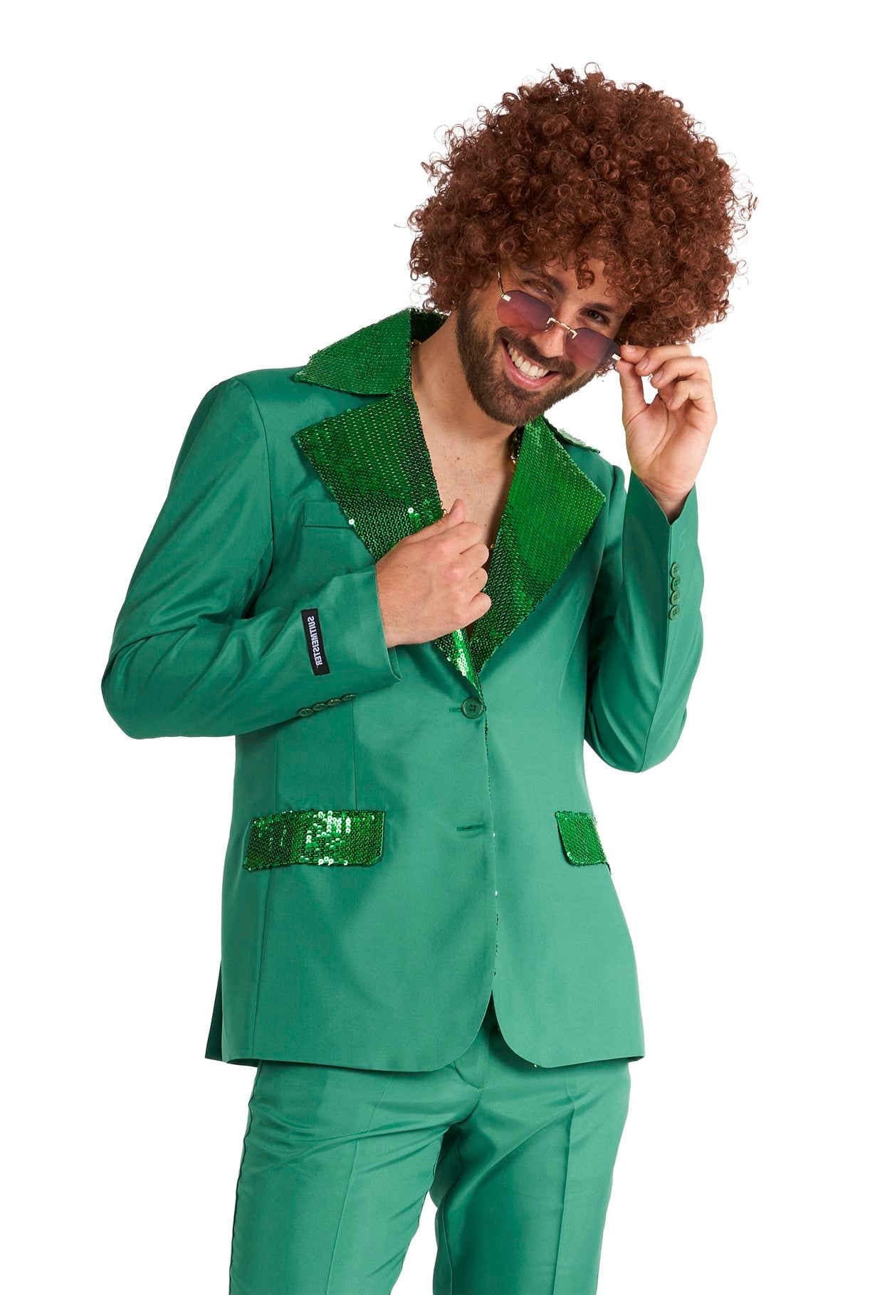 Costume Adult Suitmeister Disco Green