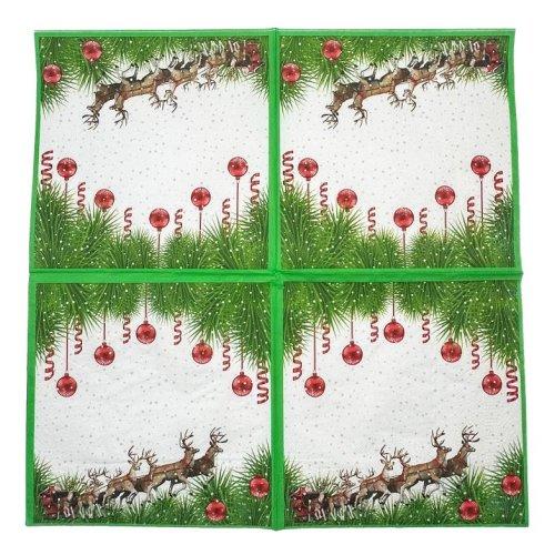 Napkins Lunch Christmas Reindeer 2ply Pk/20