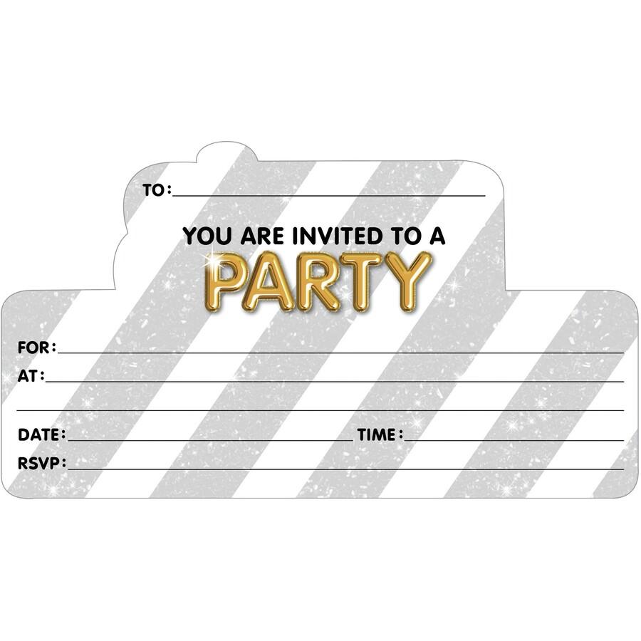 Party Invitation Pk/8 Lets Party- Discontinued Last Chance