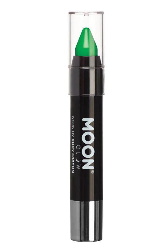 Neon UV Body Crayons Green Moon Glow Cosmetics