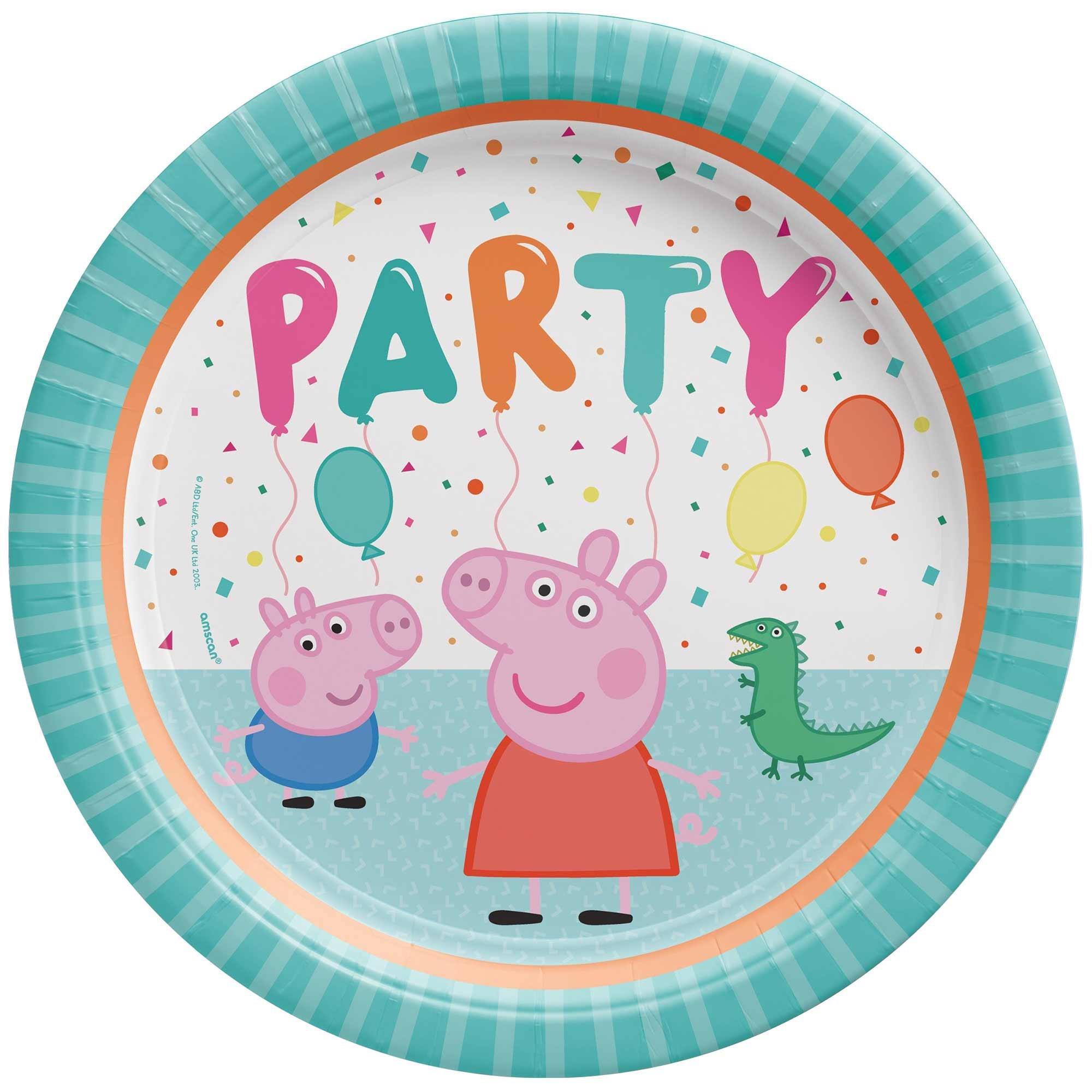 Peppa Pig Confetti Plate 23cm Pk/8 - Discontinued Line Last Chance
