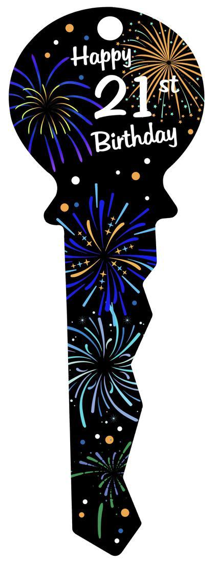 Signature Key 21st Black Fireworks Wooden