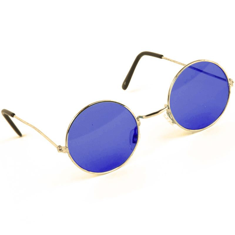 Glasses Lennon Round Blue Lenses Hippie 1960s