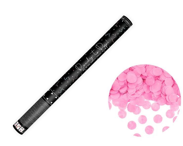 Large Gender Reveal Pink Tissue Confetti/Popper 60cm Cannon Ready To Pop