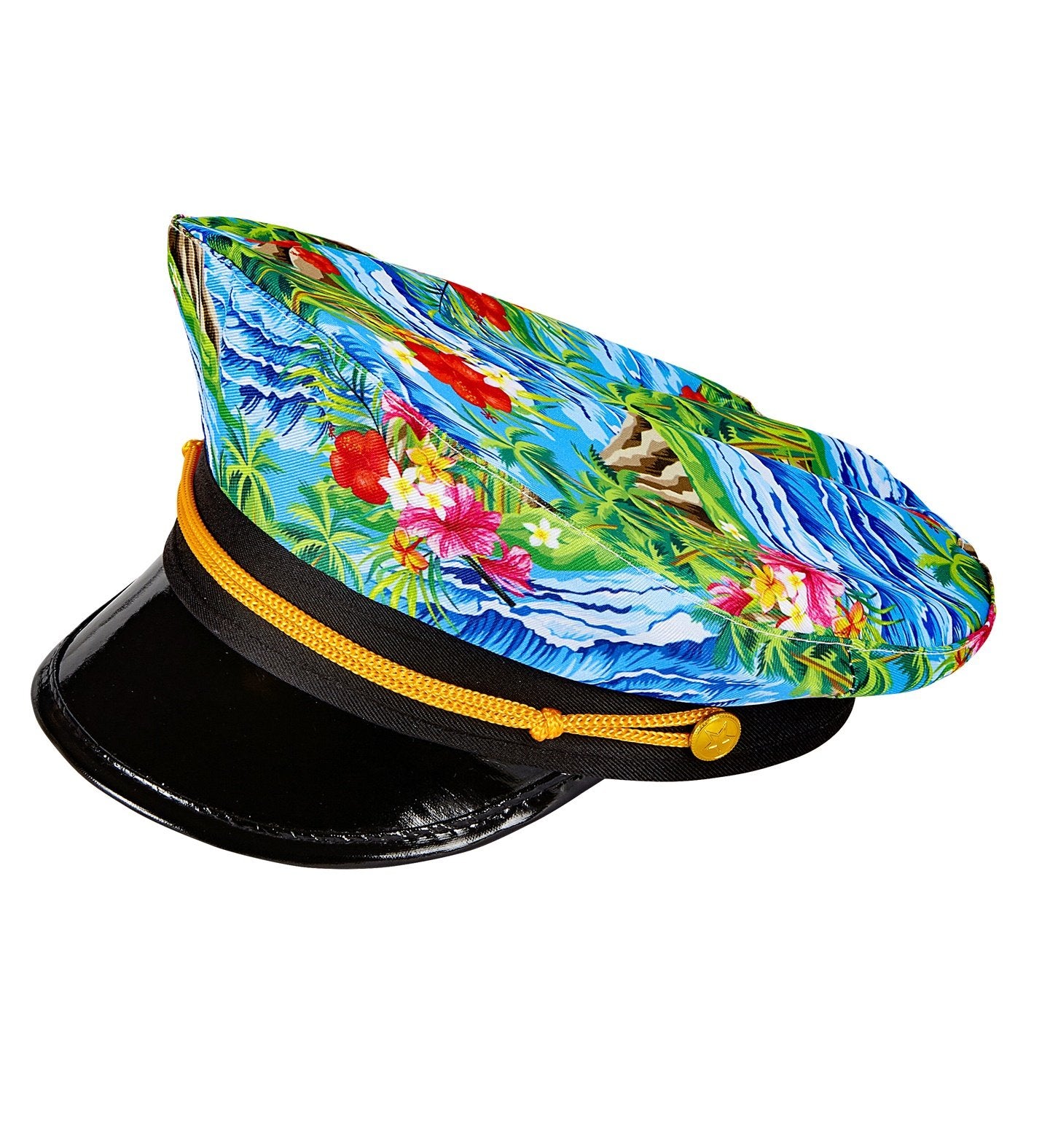 Hat Fedora Hawaiian Tropical Bright Ships Captain Style
