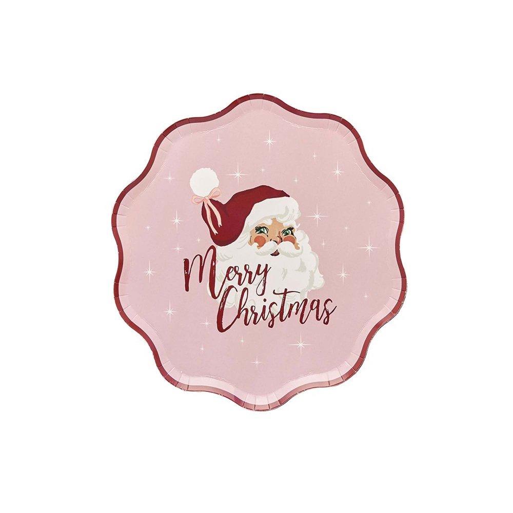 Plates Christmas Santa Baby Paper 23cm Pk/8