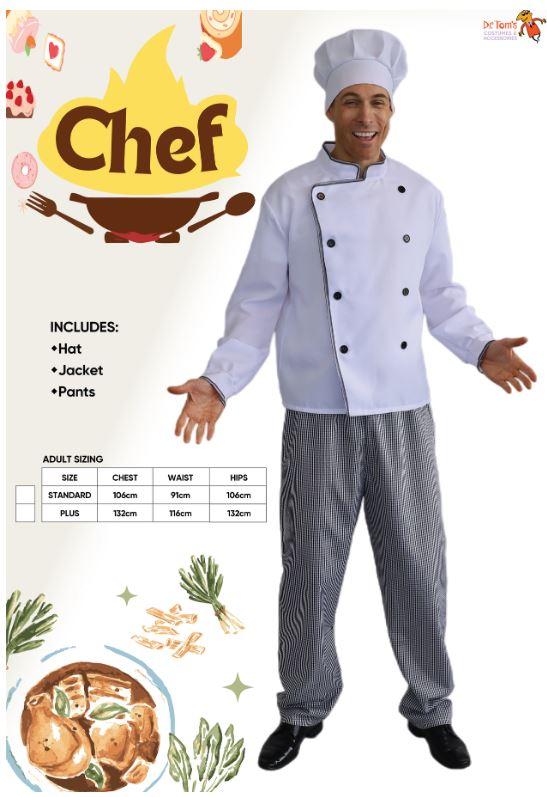 Costume Adult Occupation Chef/Cook