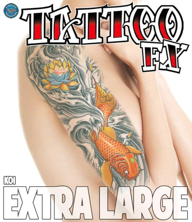 Temporary Tattoo Fx Large Japanese Koi Tinsley