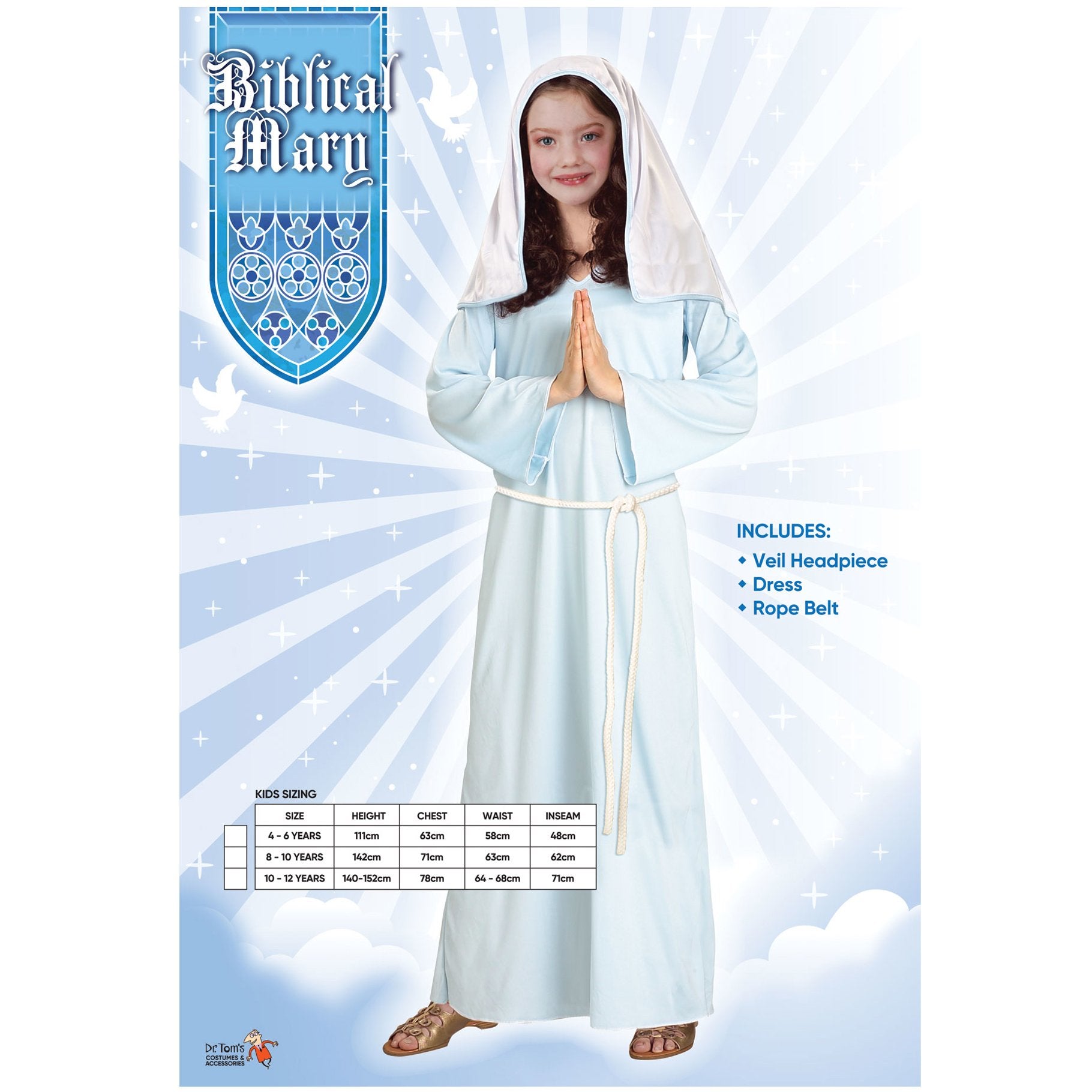 Costume Child Biblical Mary Nativity