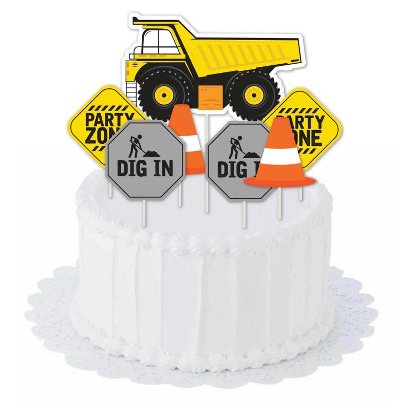 Big Dig Construction Zone Cupcake Cake Decorating Kit Pk/7
