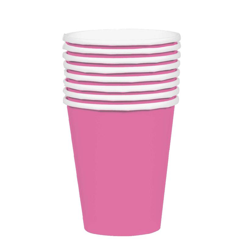 Cups Paper 354ml Paper Bright Pink Pk/20 FSC
