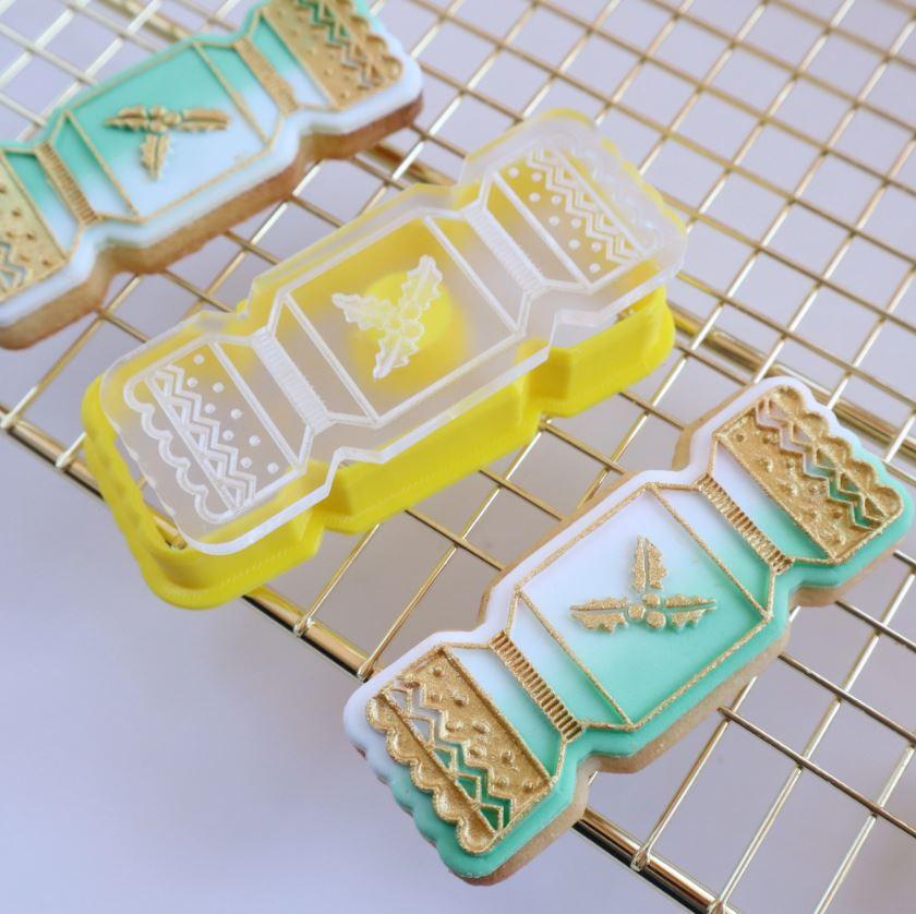 Mini Christmas Cracker/Bon Bon Cookie/Biscuit Debosser & Cutter Set