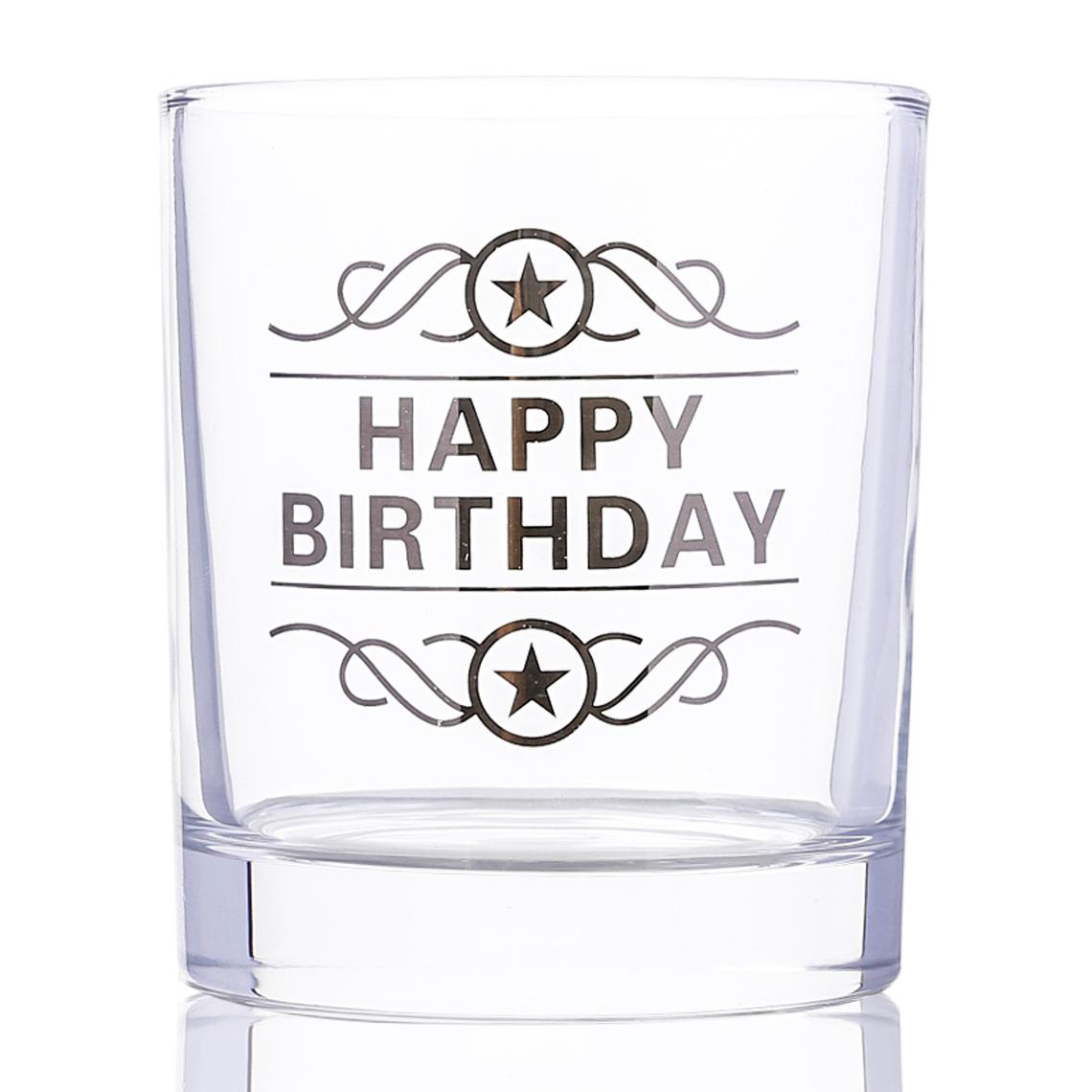 Gift Glass Scotch Rum Happy Birthday