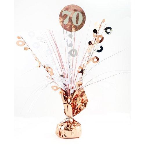 Centrepiece Happy 70th Birthday Rose Gold 165g Table Decoration