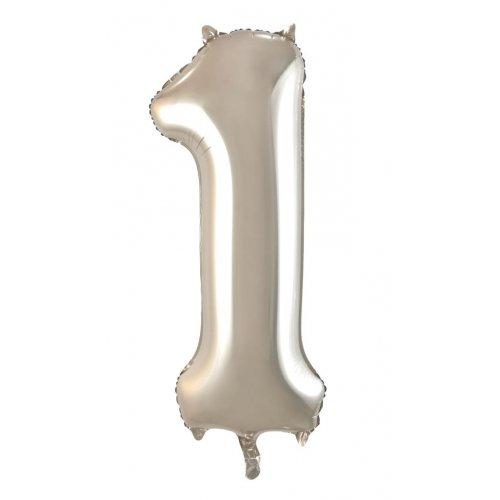 Balloon Foil Megaloon Number 1 Champagne Gold 86cm
